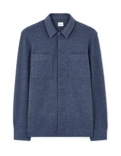2-pocket overhemd met knopen - marineblauw