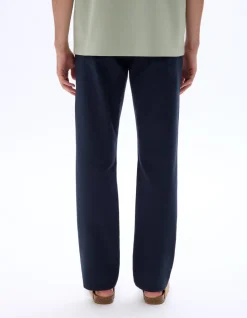 5-pocket straight stretchkatoenen broek - marine