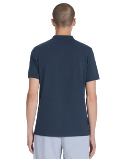Polo piqué recht in katoen - marine
