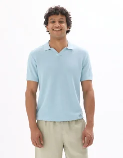 Polo piqué regular fit 100% Katoen - lichtblauw
