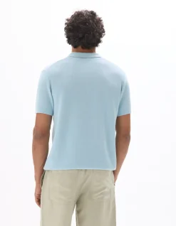 Polo piqué regular fit 100% Katoen - lichtblauw
