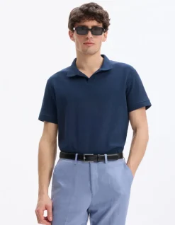 Polo regular 100% katoen - marine
