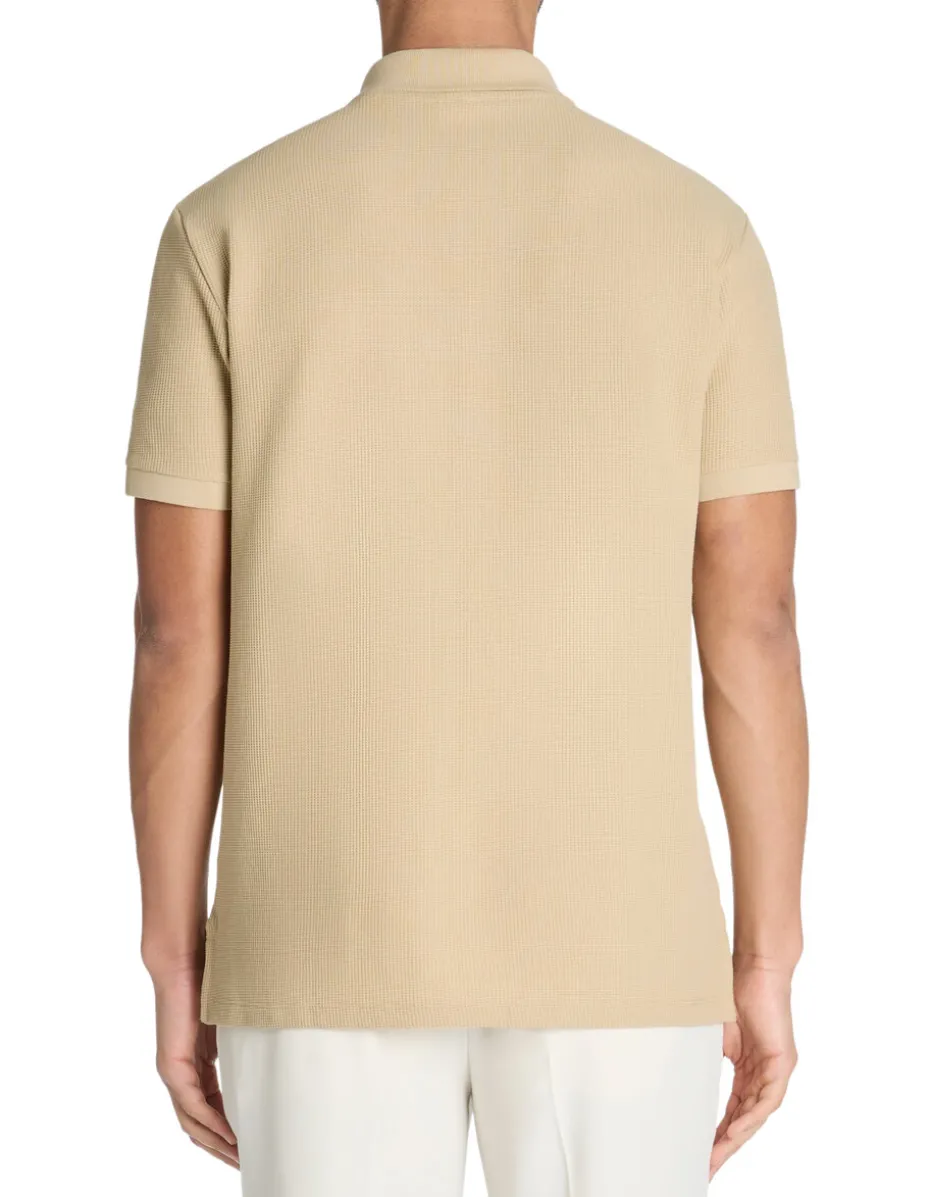 Polo regular 100% katoen stretch - beige