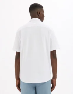 Polo regular fit jersey piqué - wit