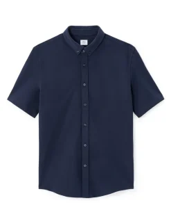 Polo regular fit jersey piqué - marineblauw