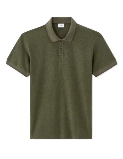 Polo regular fit stretchkatoen jersey - kaki