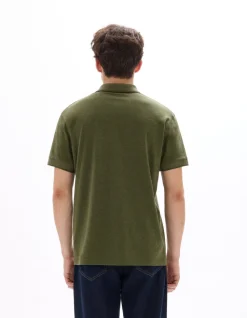Polo regular fit stretchkatoen jersey - kaki