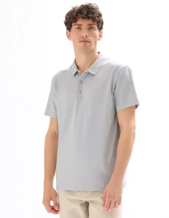 Polo regular fit technische stof - lichtgrijs
