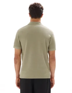 Polo regular fit wafelgebreid - laurier