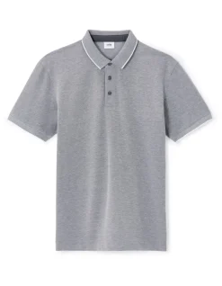 Polo regular in gemengde katoen - blauw