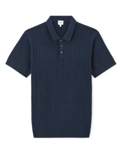Polo regular in gemengde katoen - marine