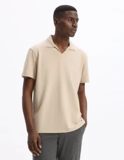 Polo regular katoenmix - beige