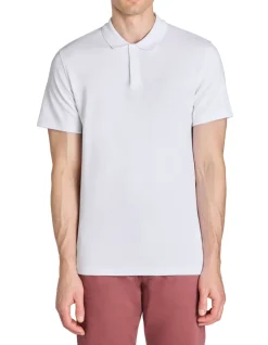 Polo regular katoenmix - wit