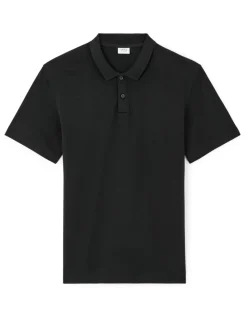 Polo regular katoenmix - zwart