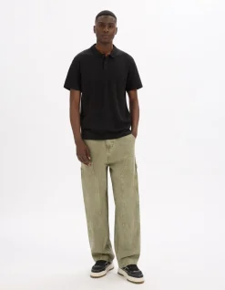 Polo regular katoenmix - zwart