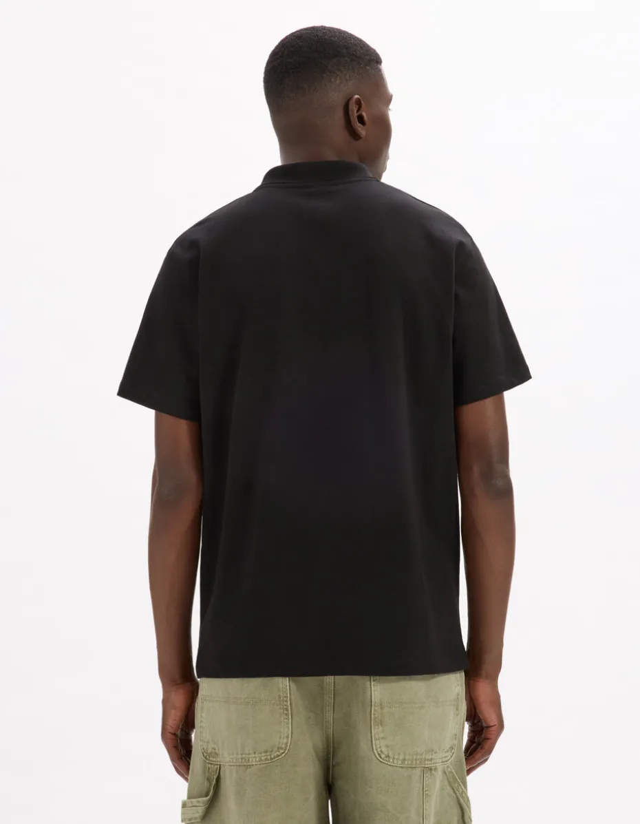 Polo regular katoenmix - zwart