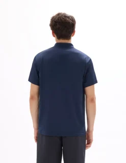 Polo regular technische stof - marineblauw