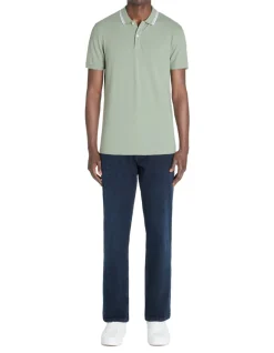 Polo slim katoen stretch - groen