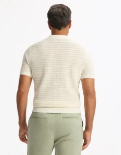 Polo slim katoenmix - beige