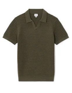 Polo slim katoenmix - kaki