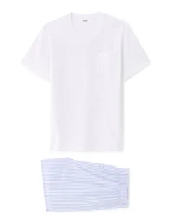 Pyjama boxershort 100% katoen - wit