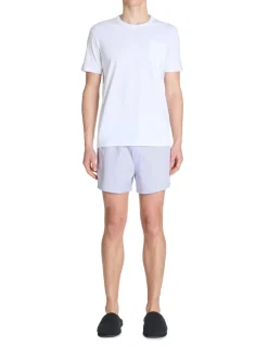Pyjama boxershort 100% katoen - wit