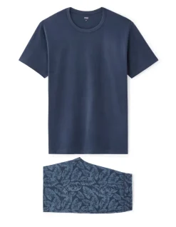 Pyjama short 100% katoen - marine