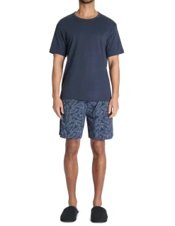 Pyjama short 100% katoen - marine