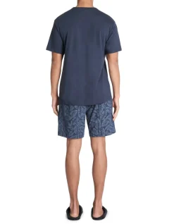 Pyjama short 100% katoen - marine