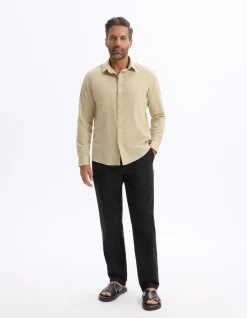 Rechtdoor pantalon 100% katoen - zwart