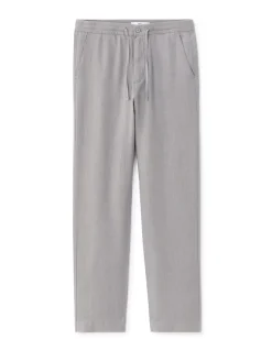 Rechtdoorlopende broek 100% linnen - grijs