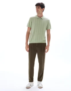 Rechte chinobroek TENCEL™ Lyocell - kaki