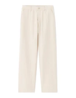 Rechte jacquard broek - ecru