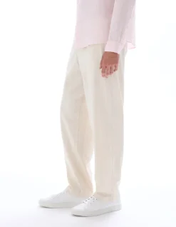Rechte jacquard broek - ecru