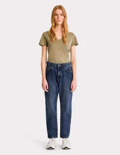 Rechte jeans met normale taille - raw
