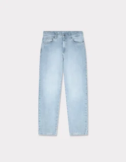 Rechte jeans met normale taille - vervaagd blauw