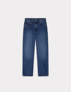 Rechte jeans met normale taille - blauw