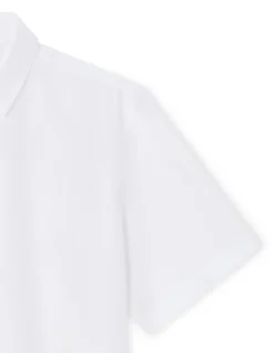Regular fit gecrinkeld shirt 100% katoen - wit