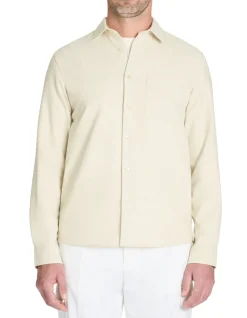 Regular fit katoenen overhemd - beige