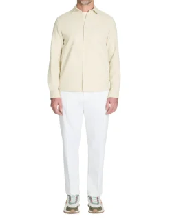 Regular fit katoenen overhemd - beige