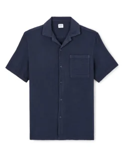 Regular fit katoengazen hemd - marineblauw