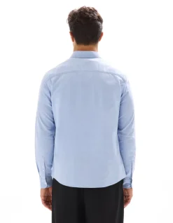 Regular Fit Overhemd 100% Oxford Katoen - Lichtblauw