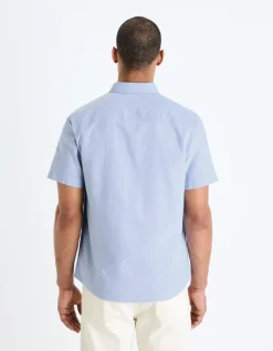 Regular fit Oxford overhemd 100% katoen - blauw