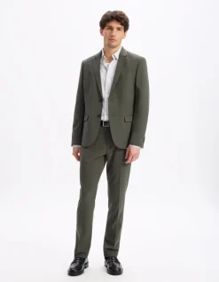 Regular fit satijnen effect shirt 100% katoen - grijs
