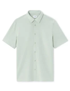 Regular fit shirt in jersey - saliegroen