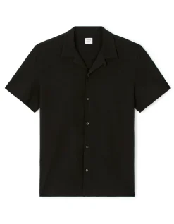 Regular fit shirt met korte mouwen in jersey - zwart