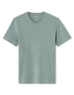 Regular fit T-shirt met ronde hals, 100% katoen - groen