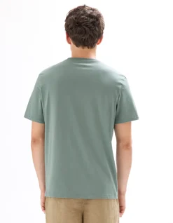 Regular fit T-shirt met ronde hals, 100% katoen - groen