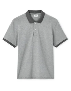Regular poloshirt 100% katoen - antraciet