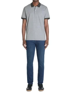 Regular poloshirt 100% katoen - antraciet